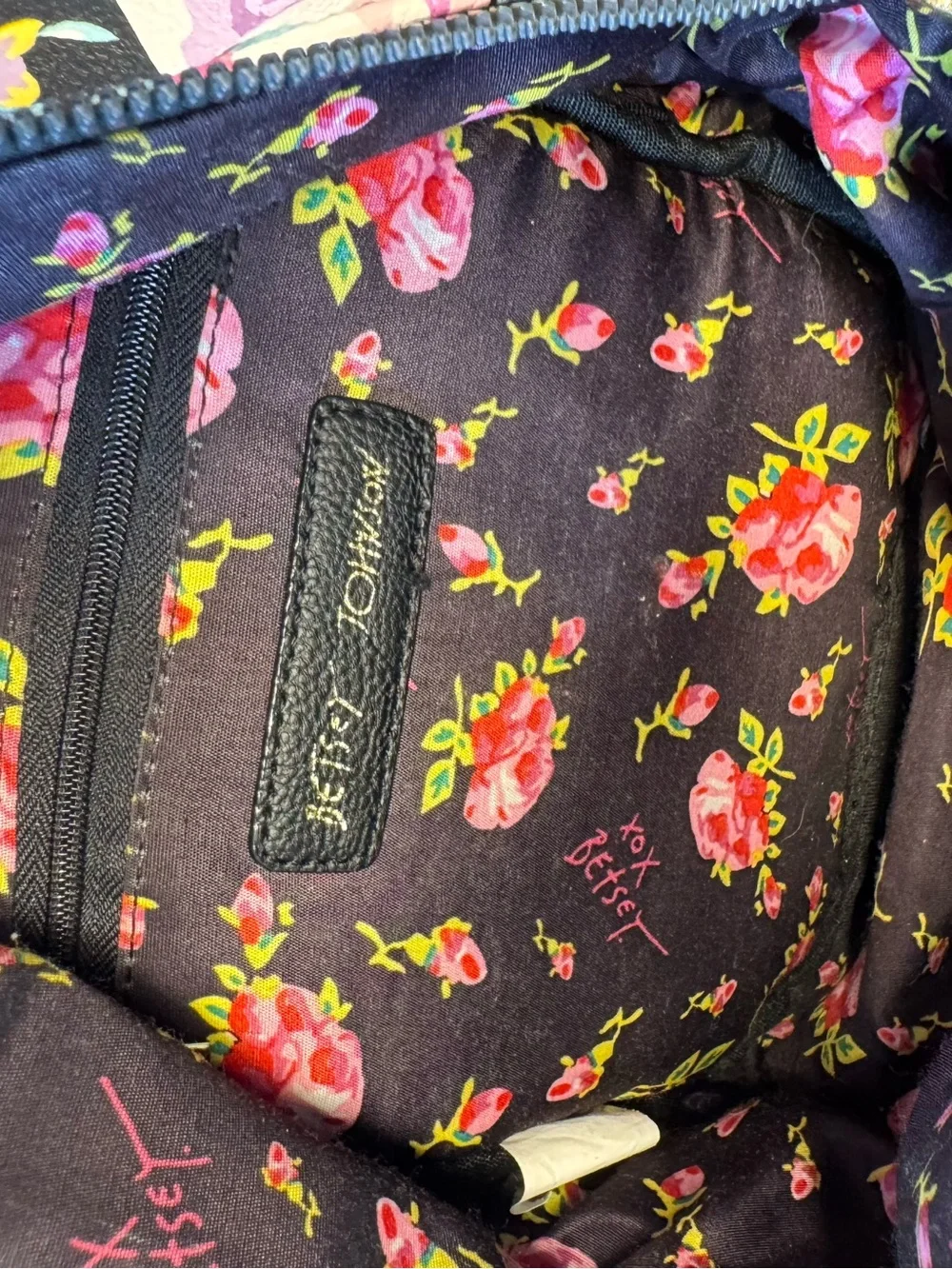 LUV Betsey by Betsey Johnson Quilted Floral Mini Backpack w/Callouts